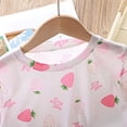 thumbnail image 4 of KPOPLK Summer Toddler Little Girls Pajamas Set Girl Cute Pattern Short Sleeve Tee & Shorts PJS Spring Set Kid Clothes Size 12-18 Months,Pink, 4 of 6