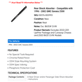 thumbnail image 2 of Rear Shock Absorber - Compatible with 1996 - 2002 GMC Savana 2500 1997 1998 1999 2000 2001, 2 of 2
