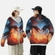 thumbnail image 4 of Balery Red And Blue Fire Cloud Dragon Sudadera ligera de manga larga con capucha y protección solar UPF 50+ para hombre y mujer, ideal para pesca y running-Small, 4 of 7