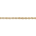 thumbnail image 4 of 3.5mm, 14k Yellow Gold, D/C Marquise Hollow Link Bracelet, 8 Inch, 4 of 4