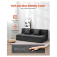 thumbnail image 3 of Folding Sofa Bed, 3-in-1 Convertible Couch Bed with Pillows, Queen Size, 25D Memory Foam Futon for Living Room, Bedroom - Dark Grey, 3 of 6