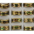 thumbnail image 2 of K-KED Wholesale Lots 32pcs Classic Shell Ring Stainless steel Gold Plated Unisex Rings, 2 of 5