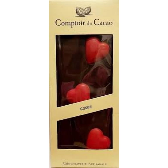 Comptoir du Cacao Dark Chocolate with Hearts 90g