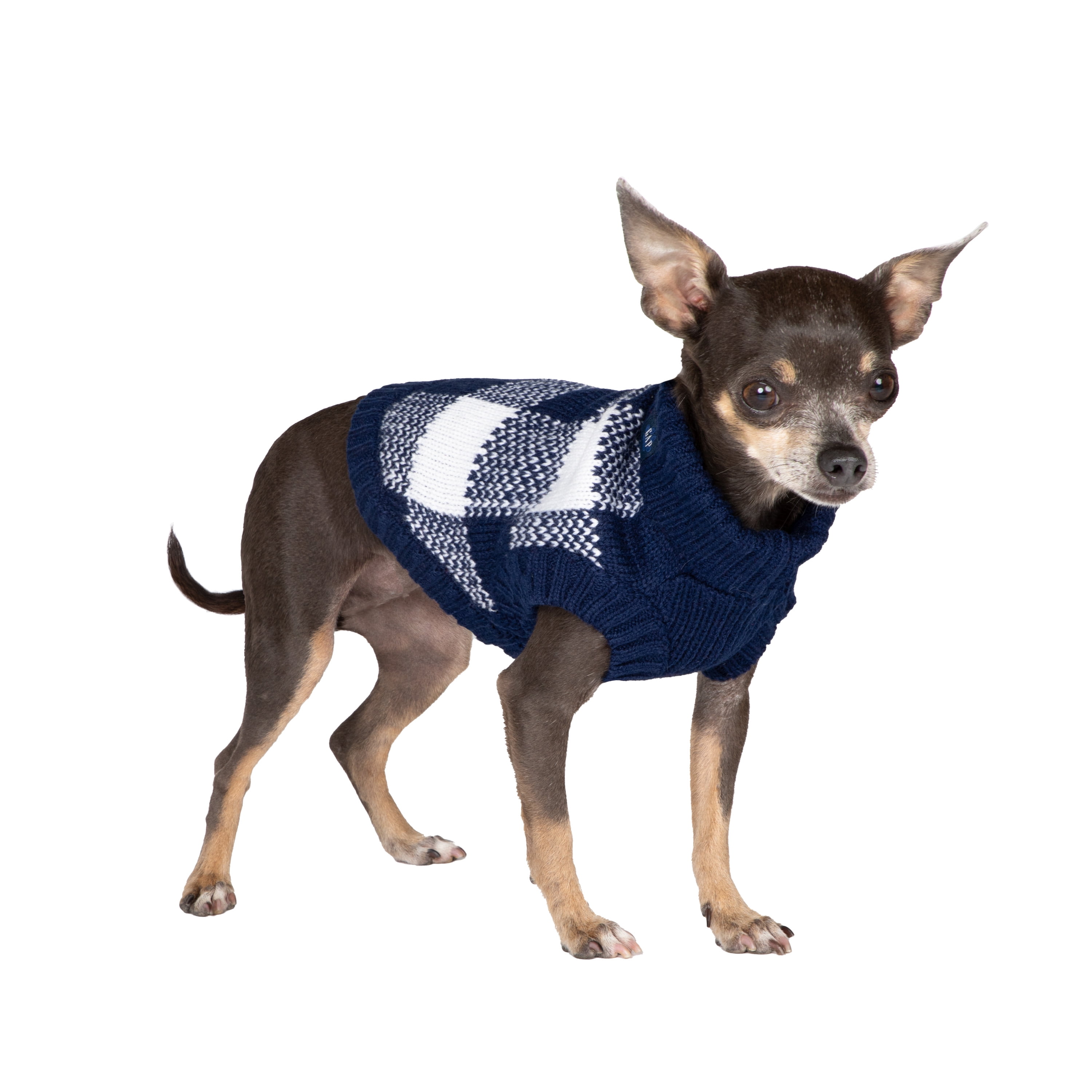 Gap Pet, Dog Clothes, Blue Buffalo Plaid Pet Sweater