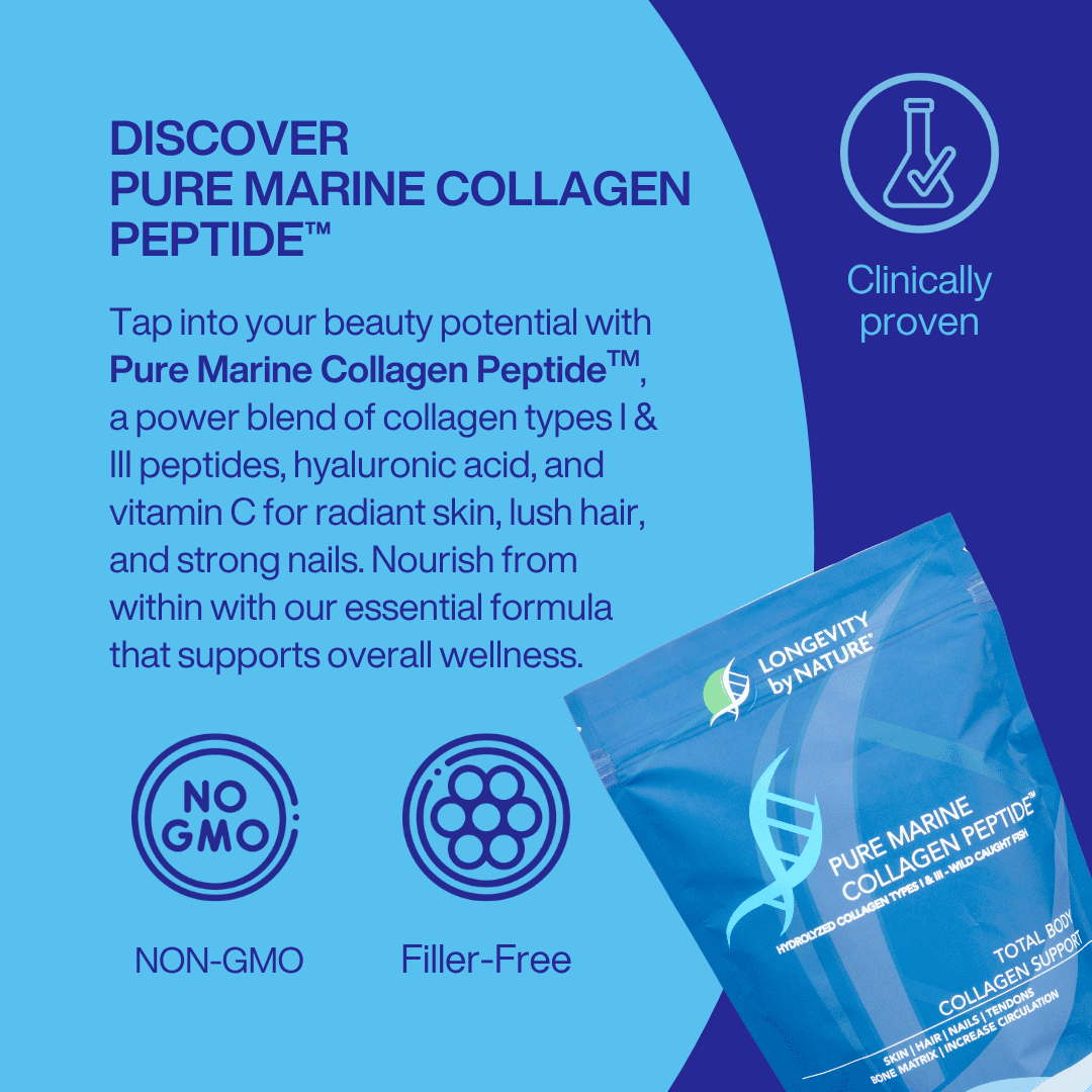 Longevity By Nature Marine Collagen Peptides Powder, Hydrolyzed Collagen Supplement, 7.1 Oz, 1 Each
