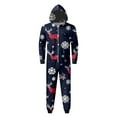 thumbnail image 5 of Hwmodou Matching Christmas Pajamas For Family Cozy Homewear Snowflake Reindeer Print Hooded Loungewear6 For Adults Kids Xmas Sleepwear Set, 5 of 7