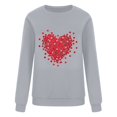 thumbnail image 3 of T-shirt de la Saint-Valentin pour Femmes 2024, Chandails à Col Rond, T-Shirts Décontractés avec Cœur, T-Shirts Graphiques Amples à Manches Longues, Chandails à Enfiler, Hauts Mode pour les Fêtes, T-Shirt, 3 of 3