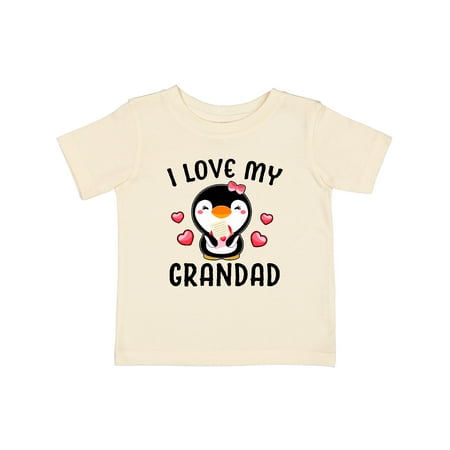 

Inktastic I Love My Grandad with Cute Penguin and Hearts Gift Baby Girl T-Shirt