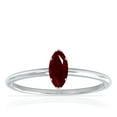 thumbnail image 1 of GemsNY July Birthstone - Dainty Marquise Four Prong Ruby Solitaire Ring (Grade - AA | 0.70cts.), 1 of 4