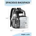 thumbnail image 3 of Mochila transparente Flowston Heavy Duty de 17 pulgadas de TPU negra, 3 of 7