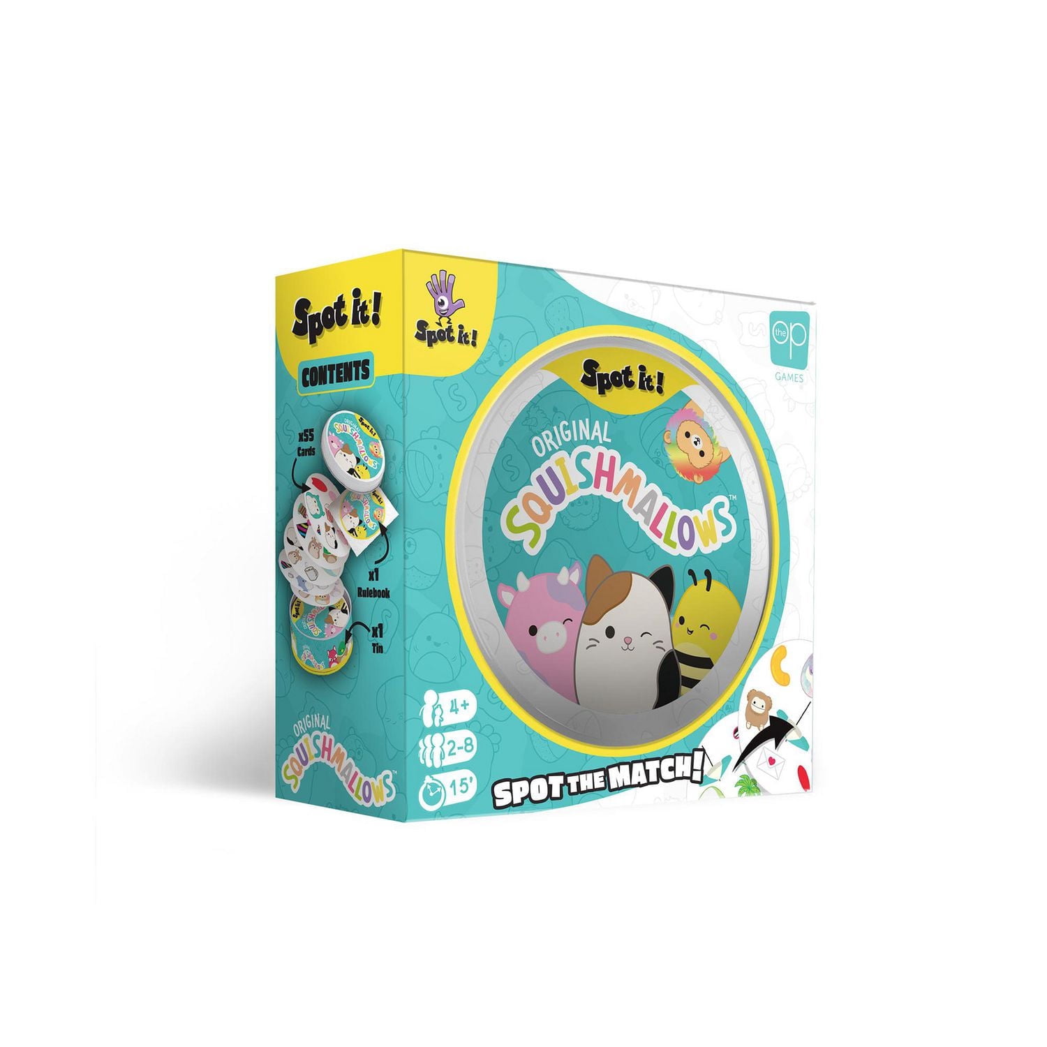 Asmodee - The OP Games - Spot It! - Squishmallow - Jeu de Cartes Amusant pour Enfants et Adultes - De 2 à 8 Joueurs - À partir de 4 ans - Multilingue