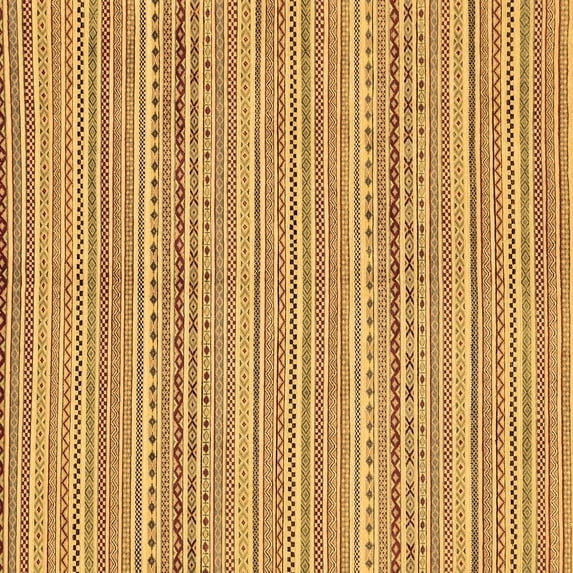 Ahgly Company Indoor Square Abstract Brown Modern Area Rugs, 7' Square