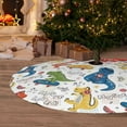 thumbnail image 6 of Rateoe Dinosaur (2) Print Christmas Tree Skirt 30" for Xmas Holiday New Year Party Circle Tree Mat Ornaments Decoration, 6 of 7