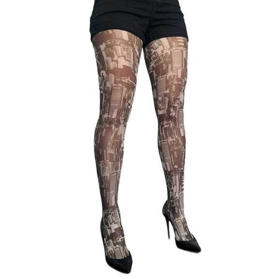 New York City Patterned Tights for Women