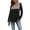 Black, variant on Woman Casual Tops Long Sleeve Leopard Print Patchwork Plus Size Round Neck T-Shirt Blouses (Gray, 2XL)