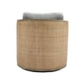 thumbnail image 6 of Swivel Barrel Chair, Modern Velvet Single Sofa Seating with Armrest And Backrest, 360° Metal Base, Leisure Barrel Club Chair For Reading Room, Bedroom, 6 of 9