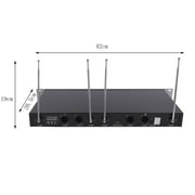 4 Channel Radigs Professional Karaoke High Frequency One For Four Handheld Mic Karaoke UHF wireles s Microphone System