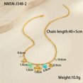 thumbnail image 2 of NICKSUN 18K Gold Plated Stainless Steel Ocean Beach Charm Necklace, Dopamine Colorful Enamel Starfish Seashell Daisy Pendant Necklace, Summer Vacation Boho Coastal Clavicle Jewelry for Women, 2 of 4