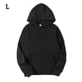 thumbnail image 3 of Qarigey Sudadera con capucha de algodón, sudadera con capucha unisex, sudadera con capucha unisex de algodón que absorbe el sudor Camisetas Negro L, 3 of 6