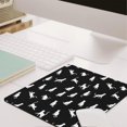 White Control Slips White Cat Black Pattern Square Mouse Pad, Precision Control Pad with ...
