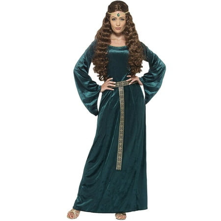 Smiffys Women's Medieval Maiden Costume Dress and Headband Tales of Old England Serious Fun Size 6-8