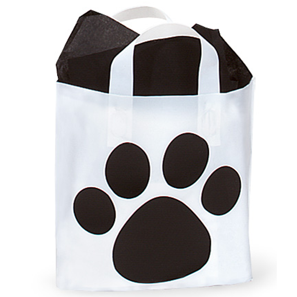 Paw Print Bags Black Studio Shopping Gift Bags 10apck