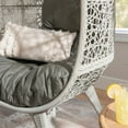thumbnail image 5 of Linon Kipling Modern Oval Indoor Outdoor Rattan Egg Chair, Gray, 5 of 9