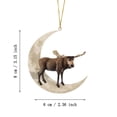 thumbnail image 3 of Christmas Ornaments Animals Sitting On the Moon Ornaments for Christmas Tree Doubleprinted Acrylic Hanging Pendant for Christmas Tree Decorations Window Wall Hanging Ornament Living Room Decoration, 3 of 4