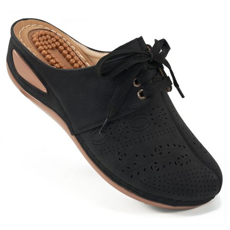 

Aomigoct Mules for Women Slip on Shoes with Arch Support Casual Summer Wedge Sandals