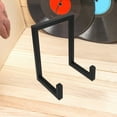 thumbnail image 4 of BEADCEST Vintage Black Metal Vinyl Record Stand Storage Rack Desktop Holder Organizer for Home Use, 4 of 8