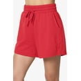 thumbnail image 6 of TheMogan Women's PLUS Cotton Terry Long Sleeve Oversized Top & Drawstring Shorts SET, 6 of 7