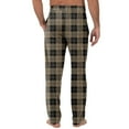 thumbnail image 5 of Men's Knitted Fashionable Printed Pocket Casual Pants, Plaid Pajama Pants for Home, Sleep and Lounge Wear,Dark Green,M, 5 of 8