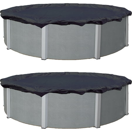 Bronze Round Pool Cover - Blue Wave Bronze 8-Year 12 Round Above-Ground Pool Winter Cover, 2 pack