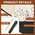 thumbnail image 6 of Mahjong Mat 31.5" x 31.5" Plain Cream solid color This is Pearl Cream color Solid Ivory backdrop Non-Slip Noise Reduction American Mahjong Tiles Table Cover for Dominoes Poker Card Board Games Gift, 6 of 8