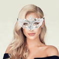 thumbnail image 5 of Unique Bargains 1 Pc Electroplated Half-face Party Mask Silver Tone Plastic, 5 of 5