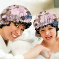 thumbnail image 6 of Shower Caps,Colorful Funny Dachshund Waterproof Shower Cap for Women 4 Pieces,Double Reusable Hair Cover for Shower PEVA Elastic Stretch Hem, 6 of 7