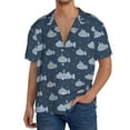 thumbnail image 1 of Fotbe Submarine With Periscope Camisa Estampada de Manga Corta para Hombre, Casual de Verano, Estilo Playero, Sin Arrugas-X-Large, 1 of 5