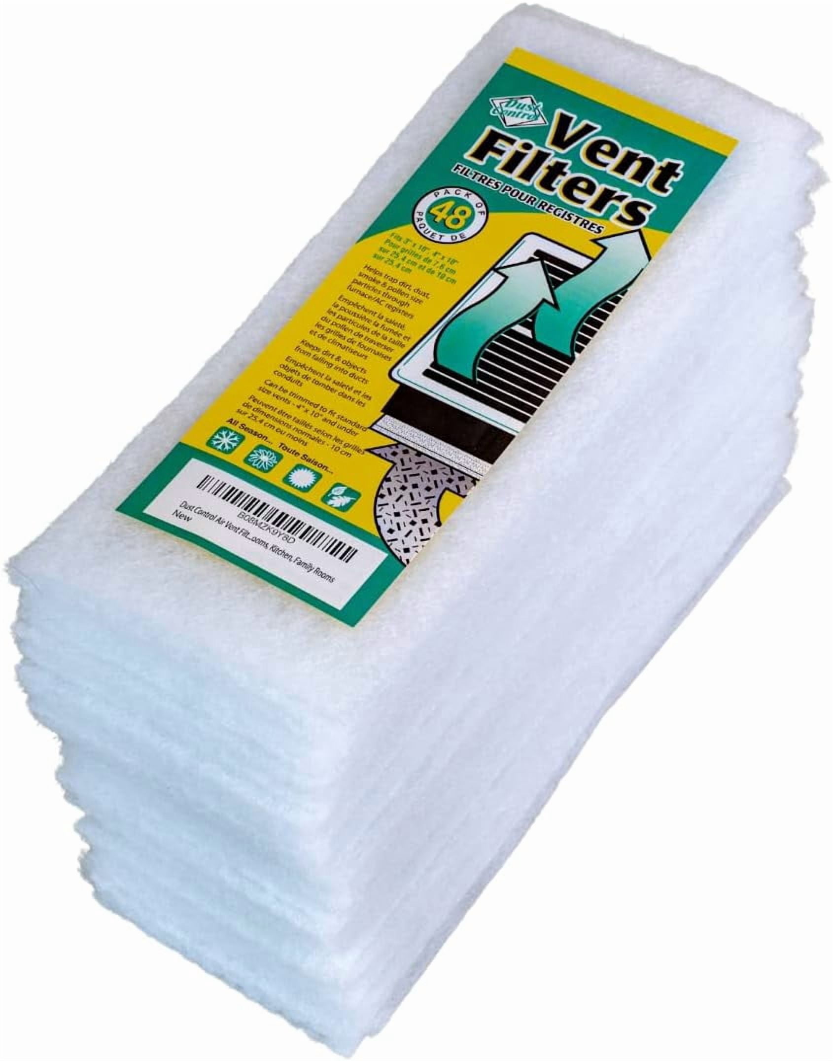 Dust Control Furnace AC Register Air Vent Filters 4" x 10", 24 Pack