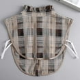 thumbnail image 3 of LoudSung False Collar Detachable Blouse Fake Collar Half Shirts Collar Plaid Designed Cotton Top Elegant for Women Girls, 3 of 6