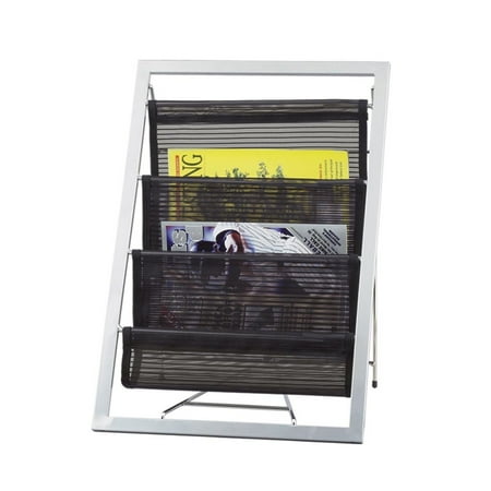 Adesso Magazine Rack, Black