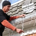 thumbnail image 3 of Christmas Light Clips Gutter Grid Hooks Light Hanger Hanging Hook for Outdoor String Lights Decoration (Silver), 3 of 6