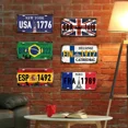 thumbnail image 4 of Placa vintage de matrícula de Francia, España, Rusia, Países Bajos, letrero de hojalata, garaje, bar, pub, cueva de hombre, club, decoración de pared del hogar, 4 of 5