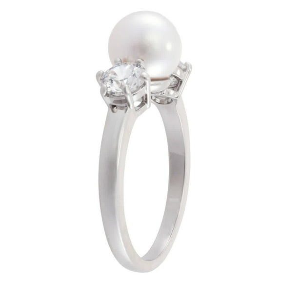 Swarovski Crystal Pearl Matrix Cocktail Ring, Size 58 (US 8)