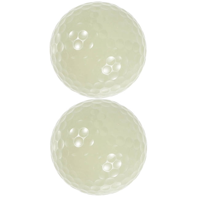 HEANUJJ 2pcs Glowing Golf Balls Colored For Night Play Synthetic Rubber Trackable For Practice