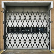 VEVOR Single Folding Security Gate, 6-1/2' H x 7-1/2' W Folding Door Gate, Steel Accordion and Flexible Expanding Security Gate, 360° Rolling Barricade Gate, Scissor Gate or Door with Padlock