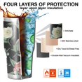 thumbnail image 7 of 30oz Pioneer Flower Tumblers Stainless Steel Tumbler with Lid and Straw,Vacuum Insulated Double Wall Travel Tumbler Cups Mug with Cleaning Brush for Coffee,Tea, 7 of 7