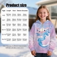 thumbnail image 7 of Pzuqiu Axolotl Hoodies for Boys Size 10-11 Comfortable Casual Long Sleeve Pullover Hoodies Sweatshirt Personalized Lightness Fall Outerwear Versatile Warm for Kids and Toddlers, 7 of 7