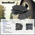 thumbnail image 3 of AutoShack Front & Rear Ceramic Brake Pad Set for Ram, Dodge & Chrysler, 1500 2011-2018 Ram 1500 2006-2010 Aspen 2007-2009 Durango 2007-2009, 4WD RWD V6 3.0L 3.6L 3.7L V8 4.7L 5.7L, 3 of 5