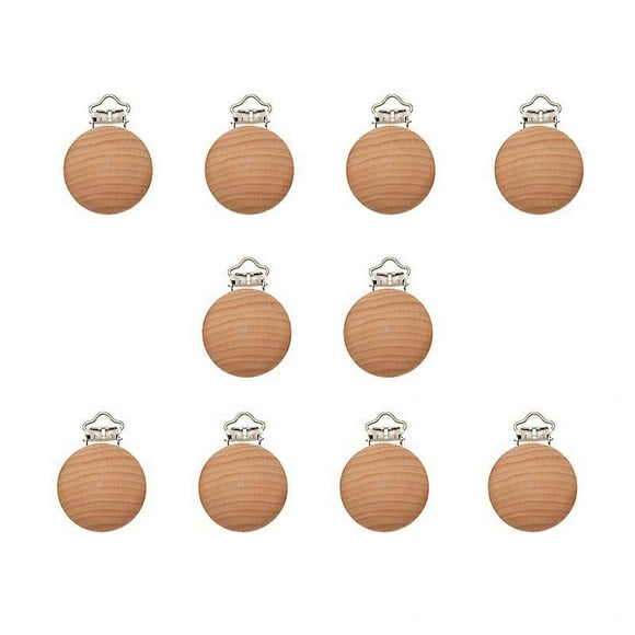 10 clips redondos para chupete.