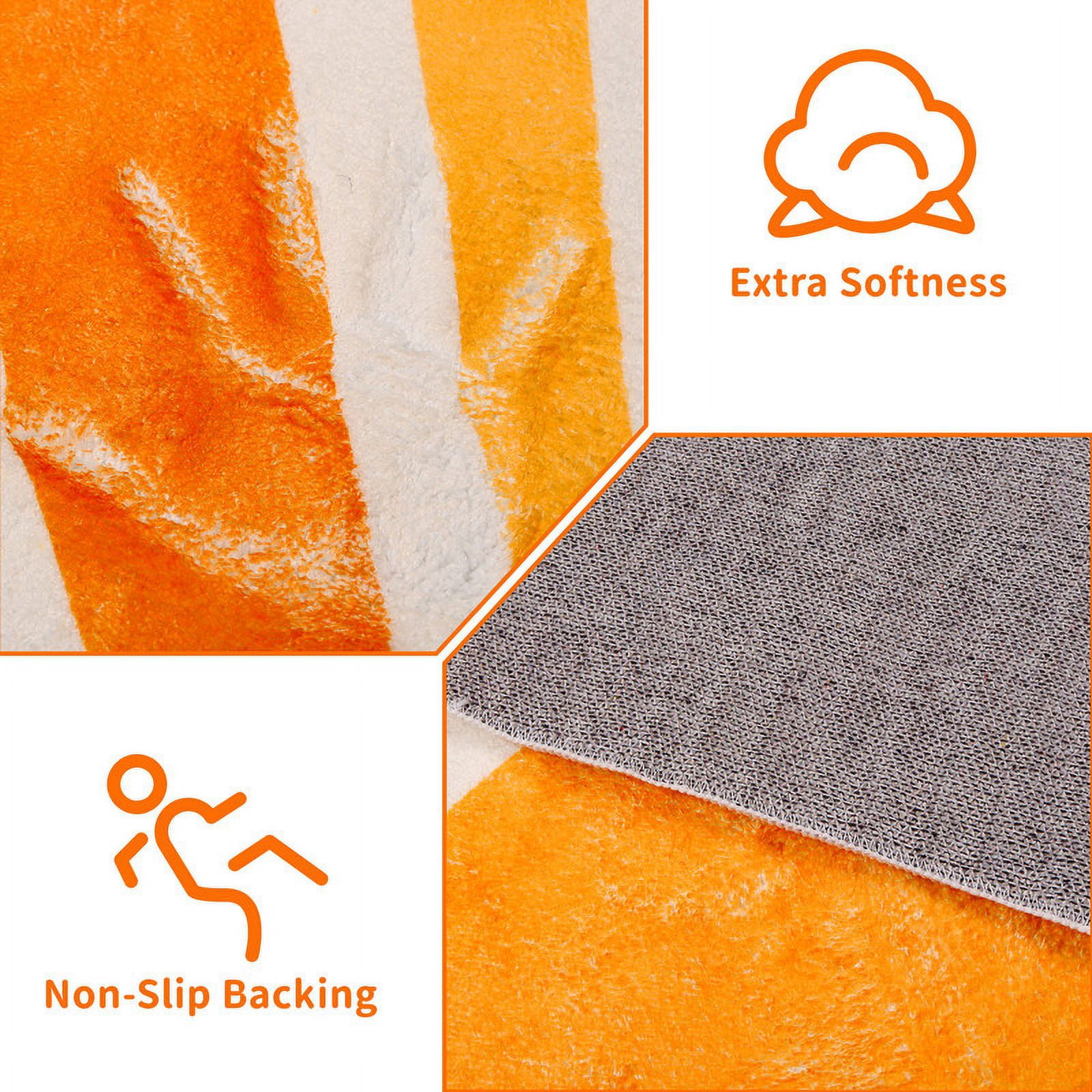 Sun Print Machine Washable Area Rugs-4x6ft for Living Room, Yellow Large Non-Slip Boho Kids Nursery Throw Rug Carpet for Bedroom Entryway Dining Room Office Rug Decor